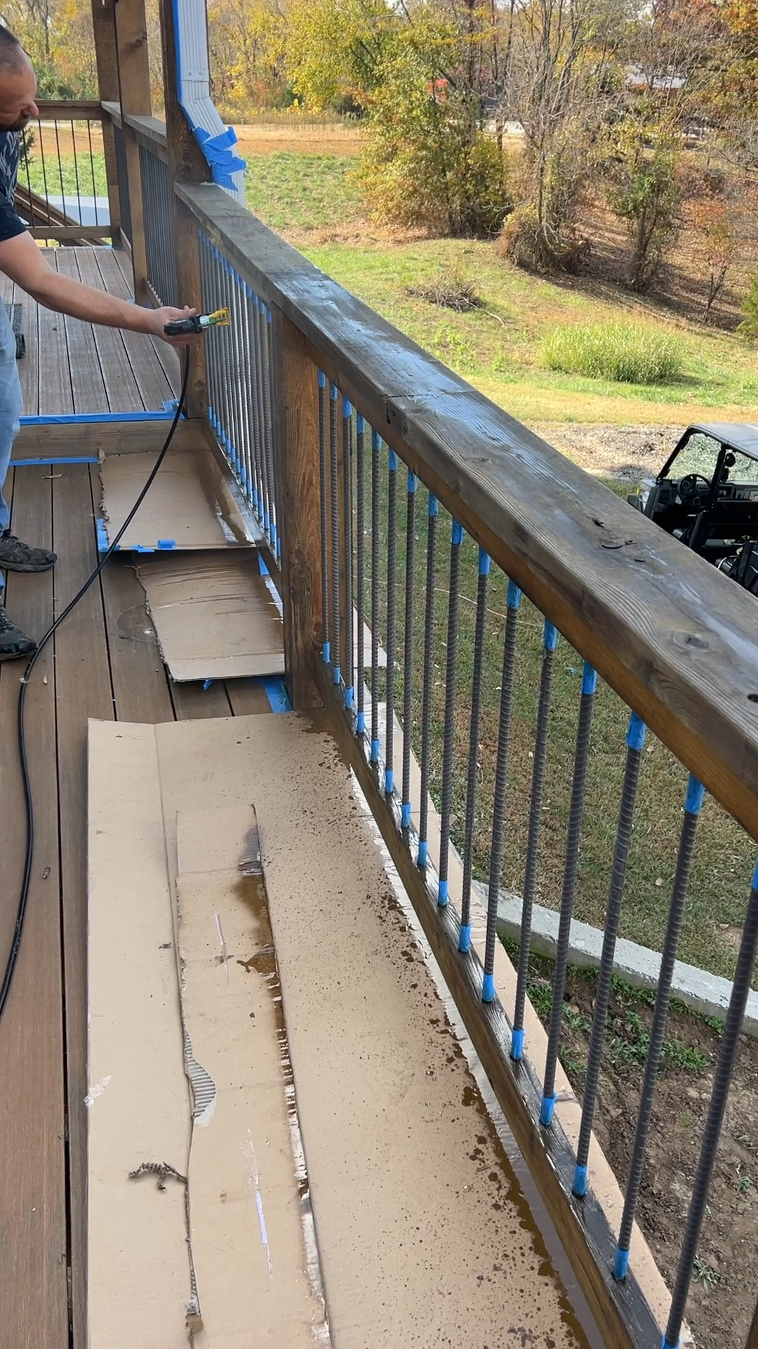This paint and stain sprayer made staining the deck so much easier! 

#LTKHome #LTKVideo
