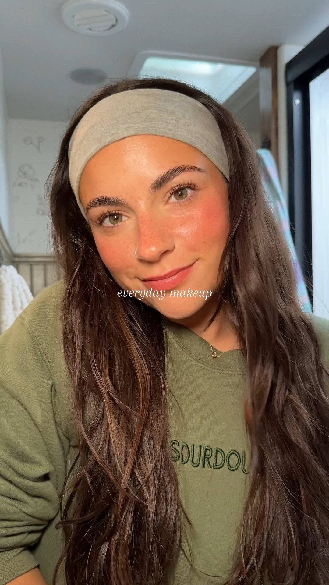 everyday summer makeup 🌻

Product Shades✨ 
Drink Elephant Bronzing Drops 
Fenty Beauty Contour Stick - Mocha 
Rare Beauty Contour - Happy Sol
Armani luminous silk concealer - 4.5 | 2
Laura Mercier Powder - Translucent (talc free) 
Rare Beauty Blush - Happy | Grateful 
Hourglass Ambient Blush - At Night 
MCoBeauty Powder - Light 
Nyx Lift & Snatch - Ash Brown | Espresso 
Milani Lip Liner - All Natural 
Charlotte Tillbury Lipstick - Pillow Talk 

 #makup #summer #cleangirlmakeup 