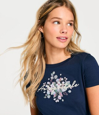 Aeropostale Watercolor Floral Graphic Tee | Aeropostale
