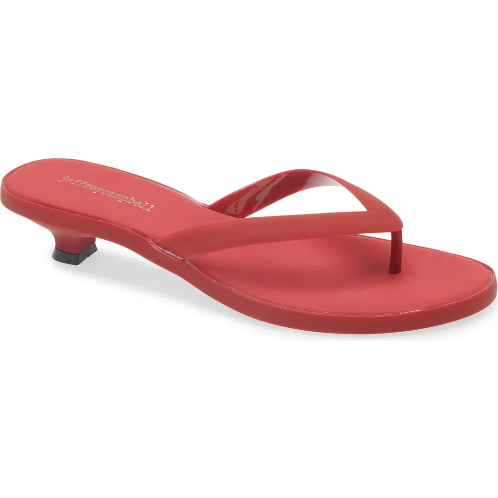 Jeffrey Campbell Lollipop Kitten Heel Sandal in Red Matte at Nordstrom, Size 8 | Nordstrom