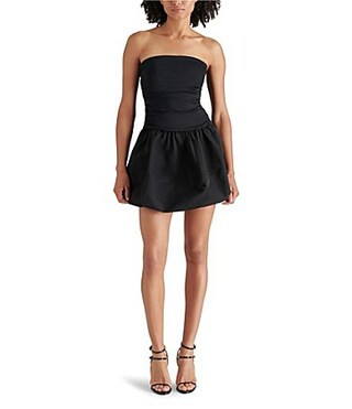 Steve Madden Amari Strapless Jersey Bodice Taffeta Bubble Hem Mini Dress - XS | Dillard's