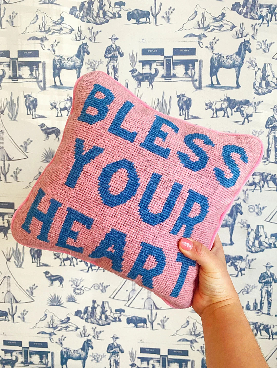 Bless Your Heart Needlepoint Pillow | Etsy (US)