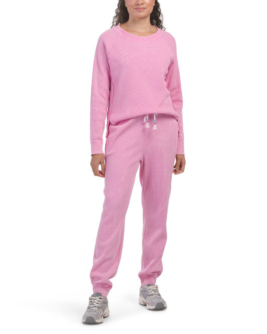 2pc Waffle Long Sleeve Top With Joggers Set | TJ Maxx