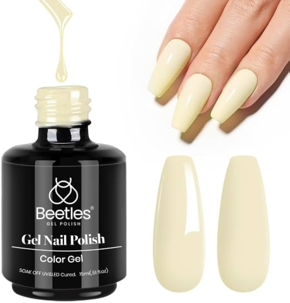 Beetles Pastel Yellow Gel Polish - Lemon Cheese 15ML/0.51Fl Oz, Yellow Gel Nail Polish, Soak Off ... | Amazon (US)