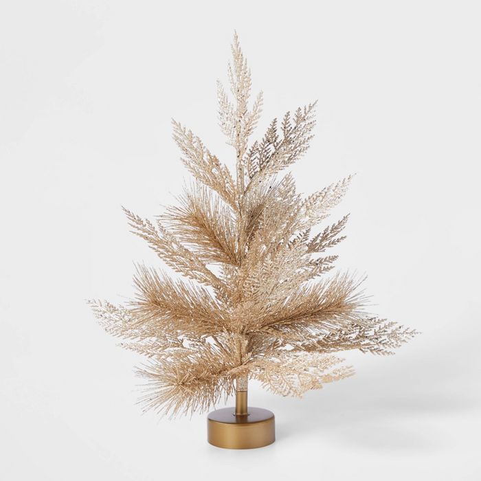 1.5ft Unlit Gold Glitter Artificial Christmas Tree - Wondershop™ | Target
