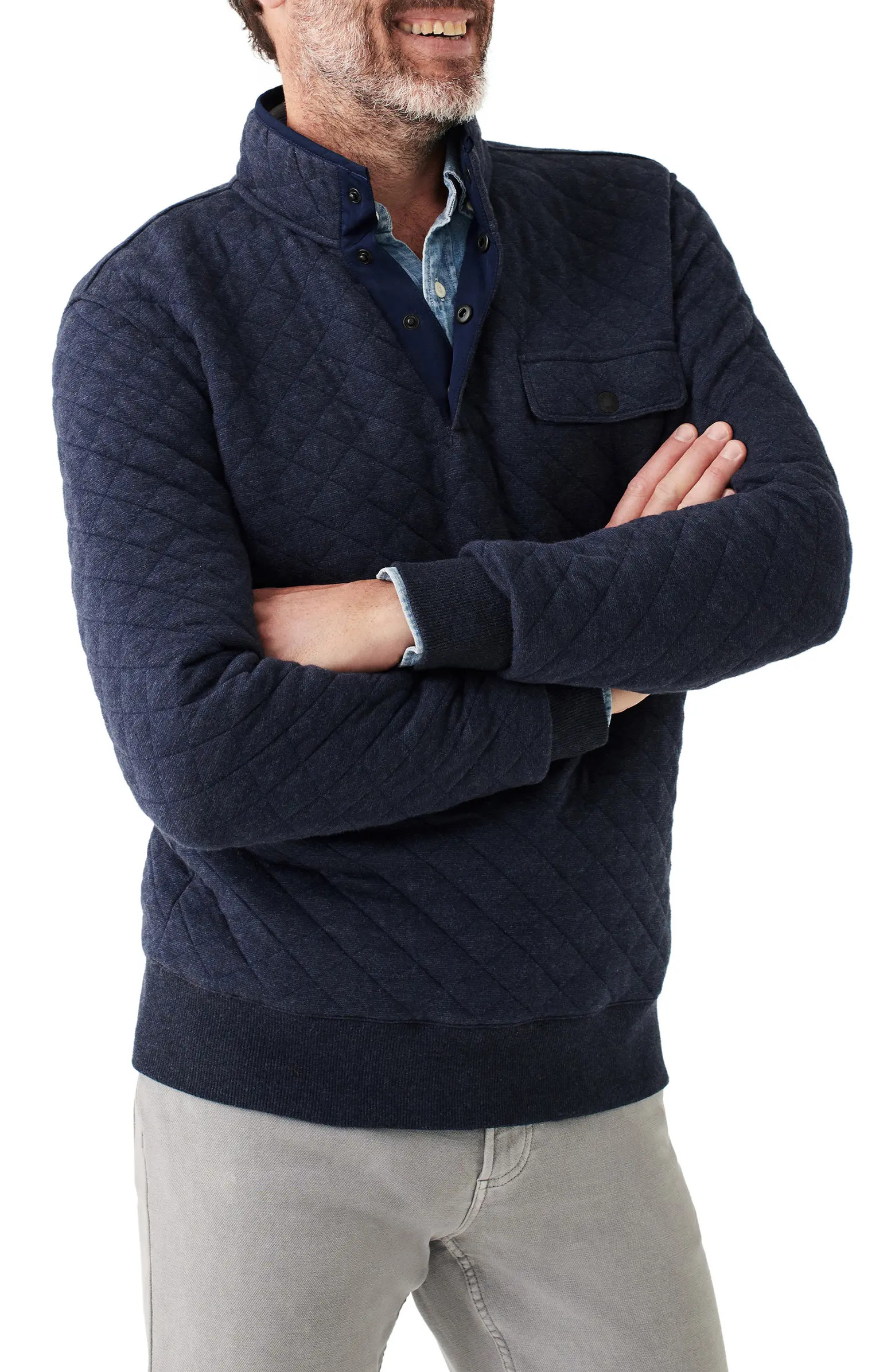 Brand Epic Quilted Fleece Pullover | Nordstrom