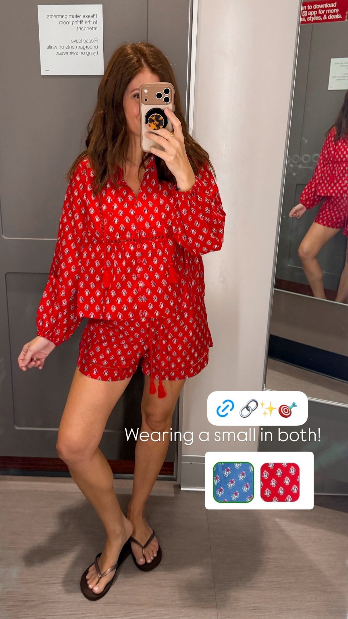 Wearing a small in both!
