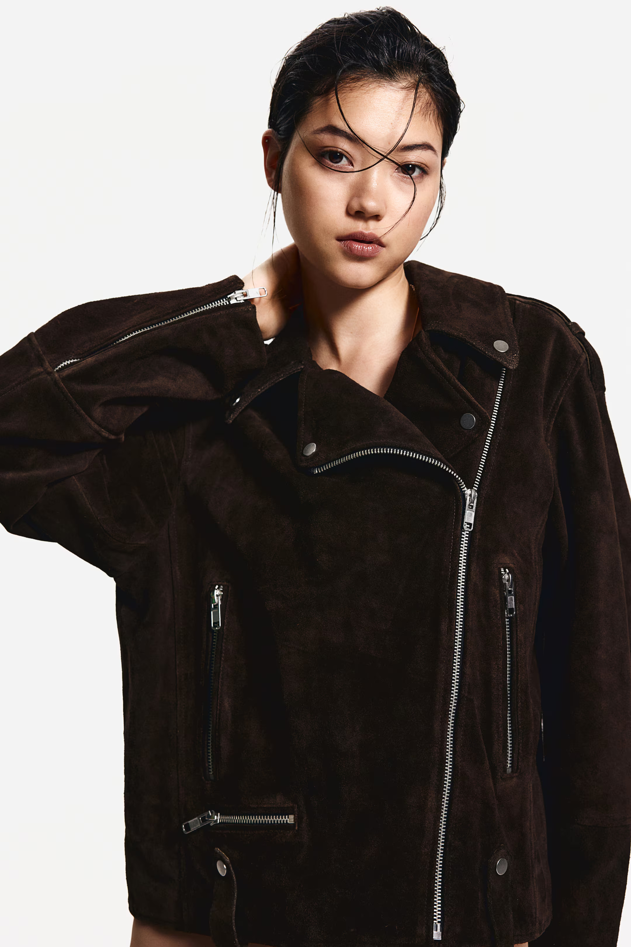 Leather biker jacket | H&M (UK, MY, IN, SG, PH, TW, HK)