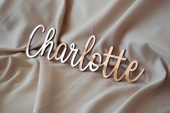 Rose Gold miror acrylic name sign Home decor Custom name sign Mirror letters Large personalized n... | Etsy (US)