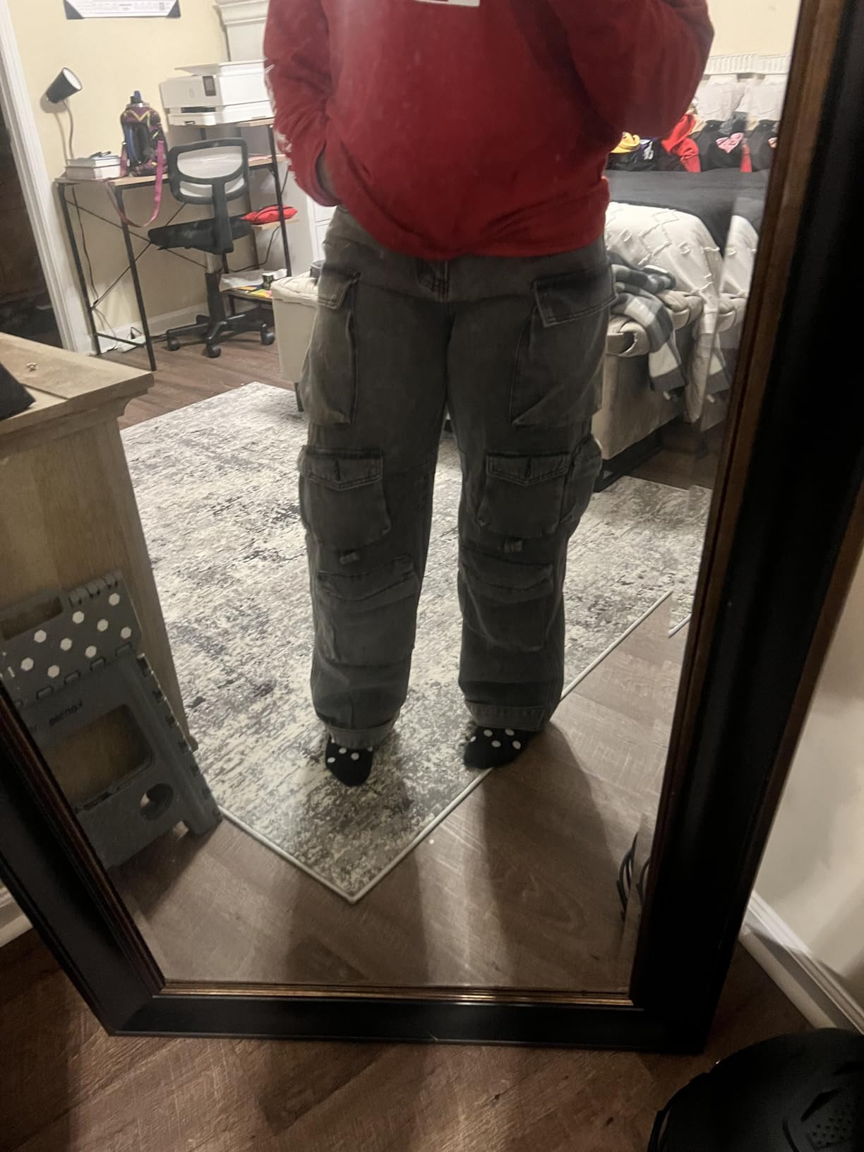 Lucuna Women's Cargo Pants Y2K High Waist Baggy Jeans Flap Pocket Loose Denim Pants Streetwear | Amazon (US)