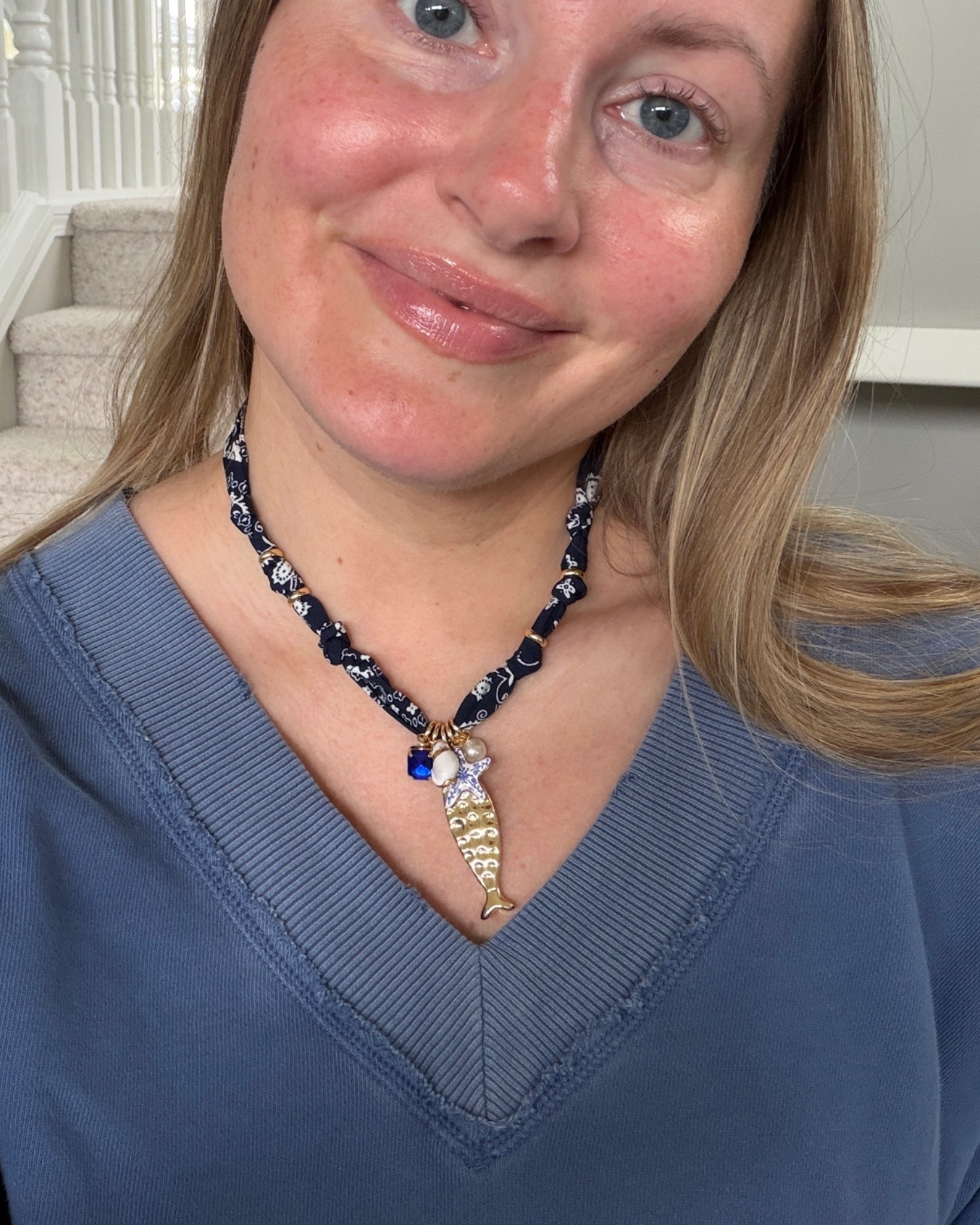 Bandanna fish necklace ✨🐟  SO CUTE for summer!!

#LTKootd