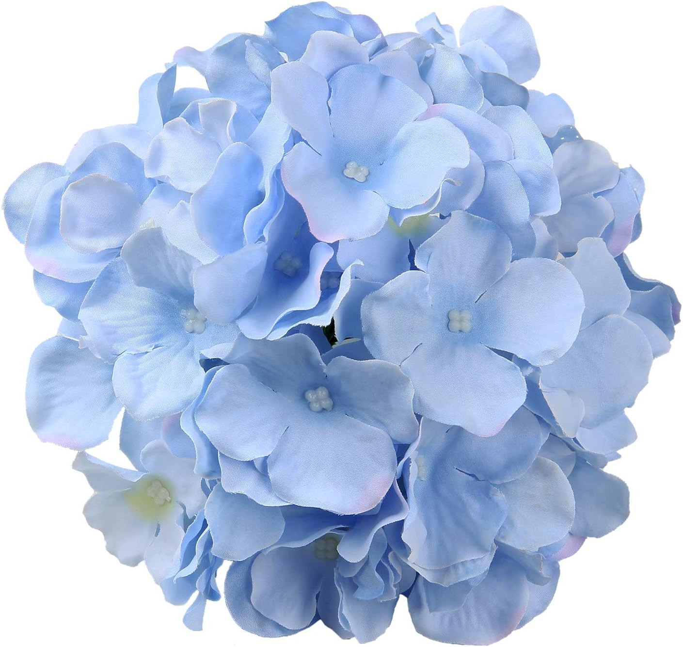 Flojery Silk Hydrangea Heads Artificial Flowers Heads with Stems for Home Wedding Decor,Pack of 1... | Amazon (US)