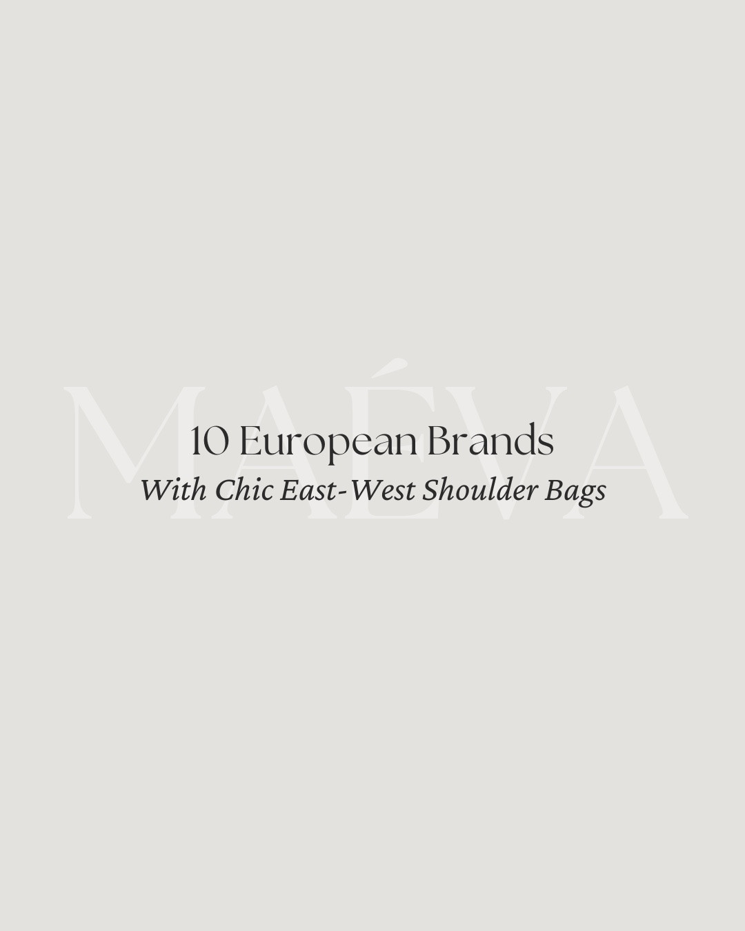 10 European Brands with Chic East-West Shoulder Bags 👜

Sleek, elegant, and with a subtle '90s feel, it's one of those handbag styles that feels both modern and timeless! I love seeing how each brand interprets the silhouette in its own unique way 🤍

I rounded up 10 European brands whose east-west shoulder bags I'm especially loving right now, including Polène, Le Tanneur, Ateliers Auguste, DeMellier, Fleuron, Elleme, Liffner, Paris/64, Lancaster, and Neous

📍 Discover the full edit now live on maevawithamour.com, where you can explore all 10 brands in detail, learn a little more about each one, and shop the bags

🤍 You can also find the complete edit, plus more French and European handbag discoveries, on ShopMy @ maevawithamour under ‘French & EU Bags’ - link in bio 

👉 Save this post for your next handbag search, and follow for more French & European brand discoveries, thoughtful shopping edits, and timeless style inspiration

With Amour, M.

@Elleme @ATELIERS AUGUSTE @PARIS/64 

If you love brands like Strathberry, Coccinelle & more, you might also enjoy the 16 European Handbag Brands With Styles Under $500 edit 👜

#LTKootd #LTKTravel #LTKWorkwear
