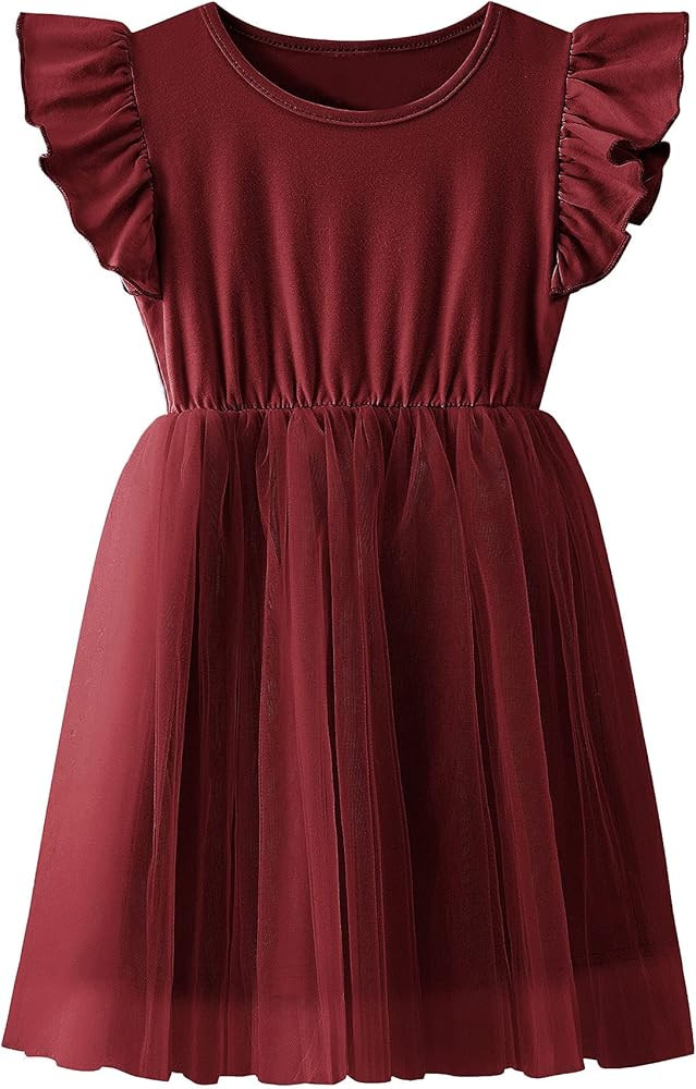 TWKIOUE Toddler Baby Girl Tutu Tulle Dress Sleeveless Fluffy Cute Party Sundress | Amazon (US)