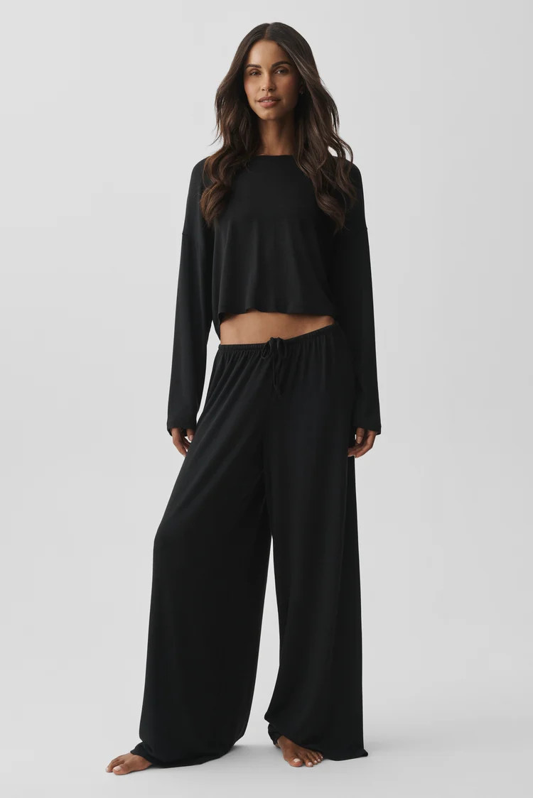 Semi Sheer High-Waist Oasis Wide Leg Pant (Regular) | Alo Yoga