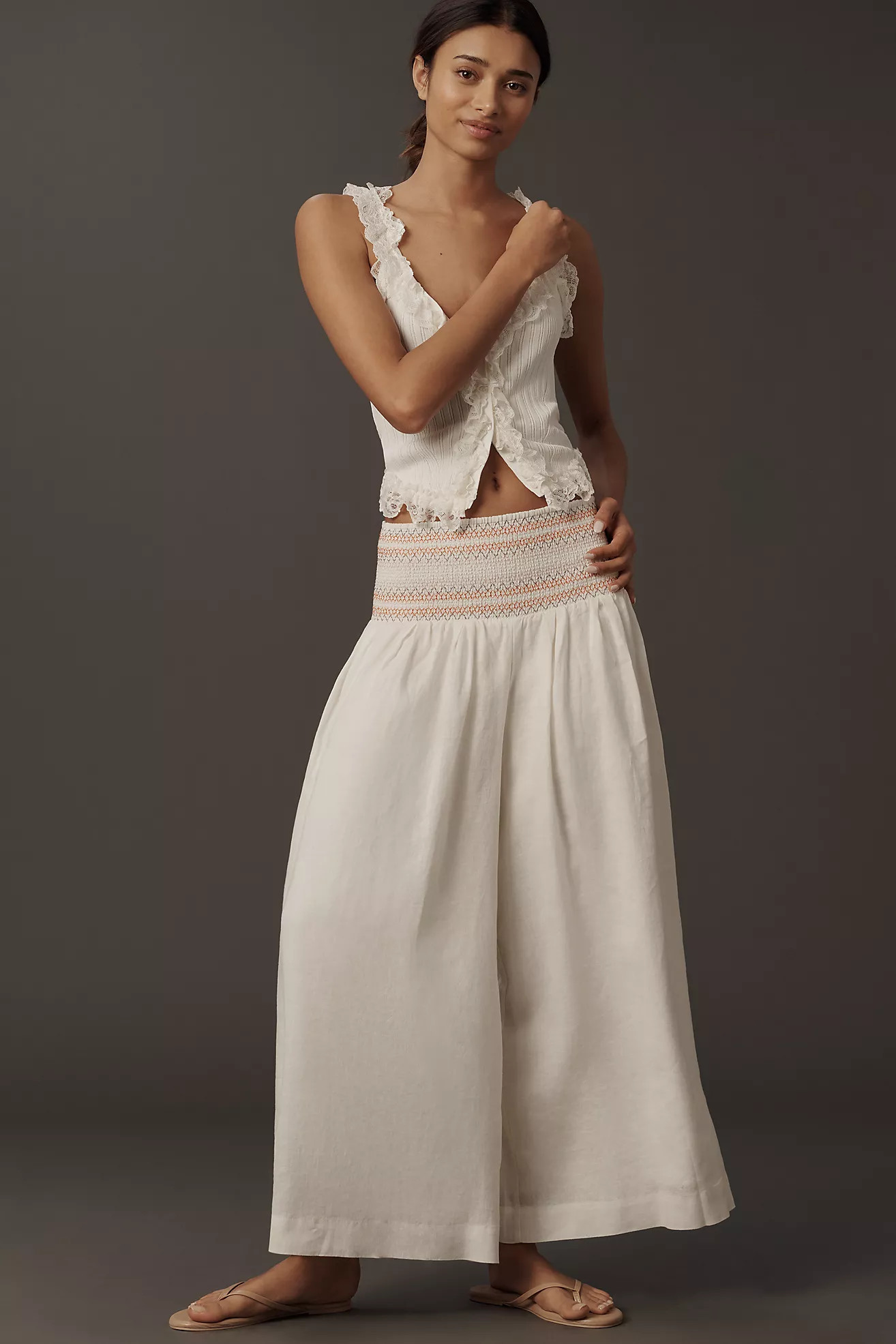 By Anthropologie Smocked Palazzo Pants | Anthropologie (US)