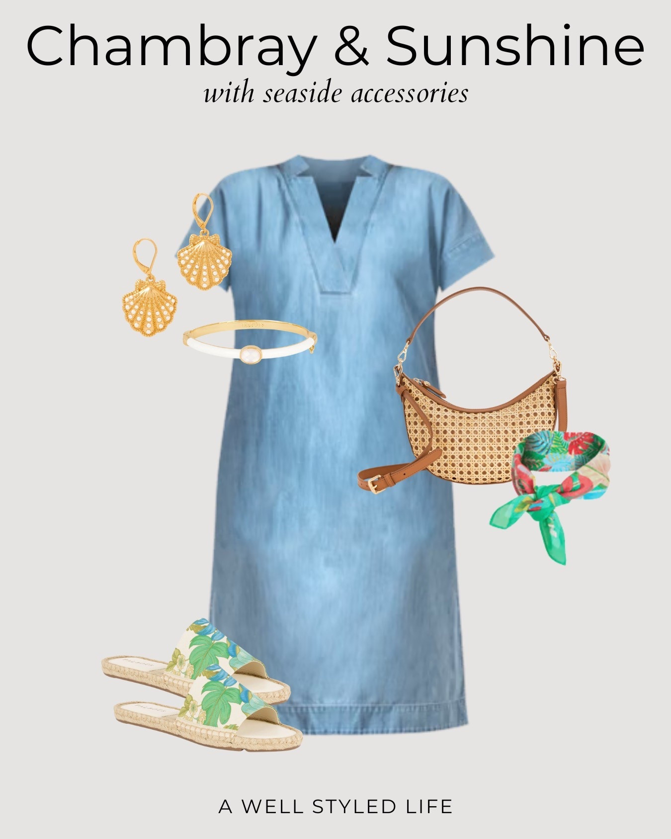 This easy chambray dress is my go-to for warm summer days ☀️ — styled with comfy sneakers, a woven bag, and playful accessories for that effortless, coastal-casual look. Perfect for weekend brunch, sightseeing, or just feeling put-together on the go! 

#LTKStyle #LTKSummer #ChambrayDress #CoastalStyle #EverydayOutfit #SummerLook #AWELLSTYLEDLIFE

#LTKSeasonal #LTKOver40 #LTKStyleTip