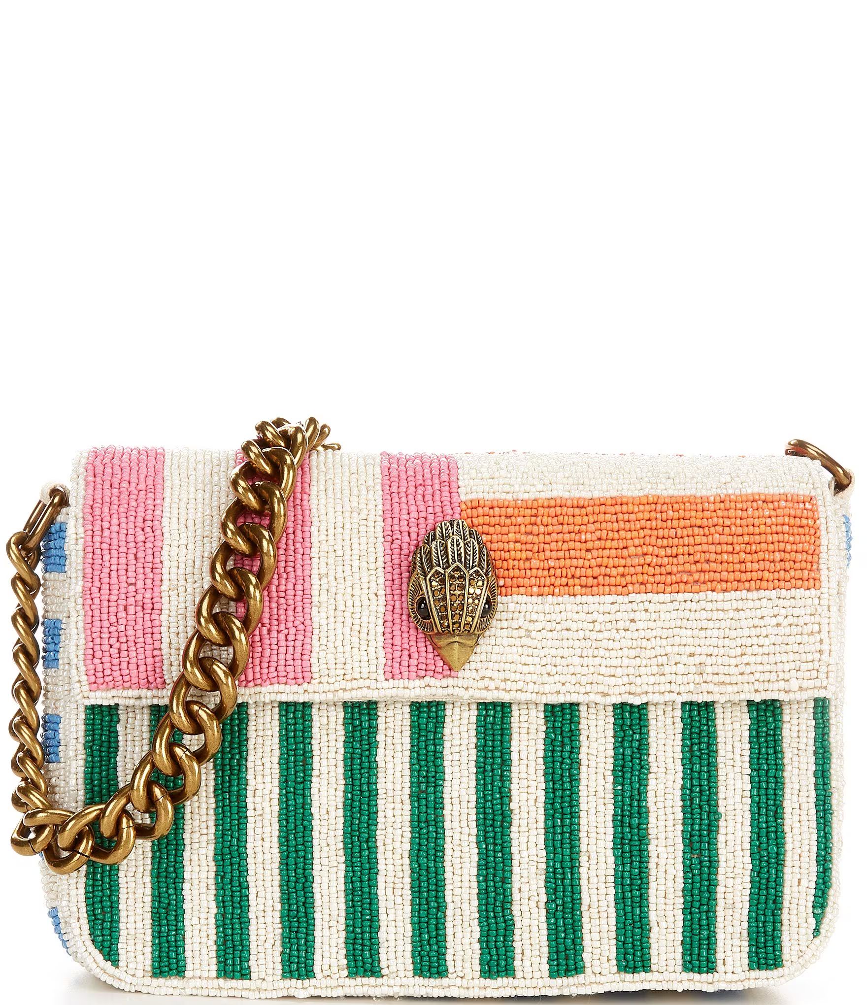 Kensington Beaded Striped Shoulder Bag | Dillard's