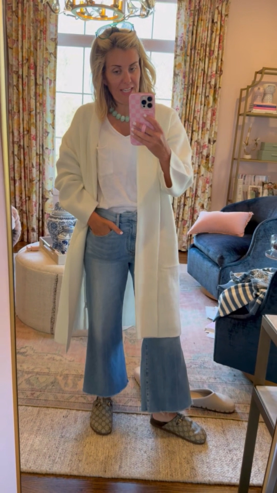 OOTD… wearing some of my favorites today. Casual cuteness!

 Cardigan & Tee - xs
Jeans - 26P
Gucci - 38
Rothy’s - 7 (size 1 down)

#LTKdayinmylife #LTKmomlife #LTKootd