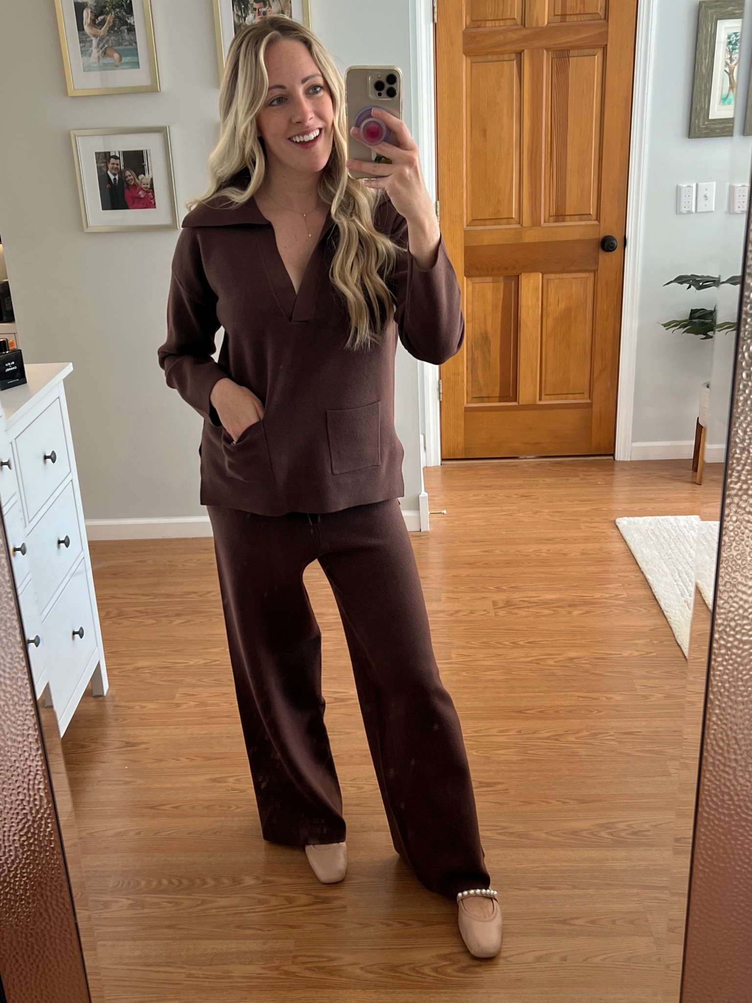 The best chocolate brown set! Perfect Thanksgiving outfit. Dressy enough for work too! 

#LTKSeasonal #LTKStyleTip #LTKWorkwear