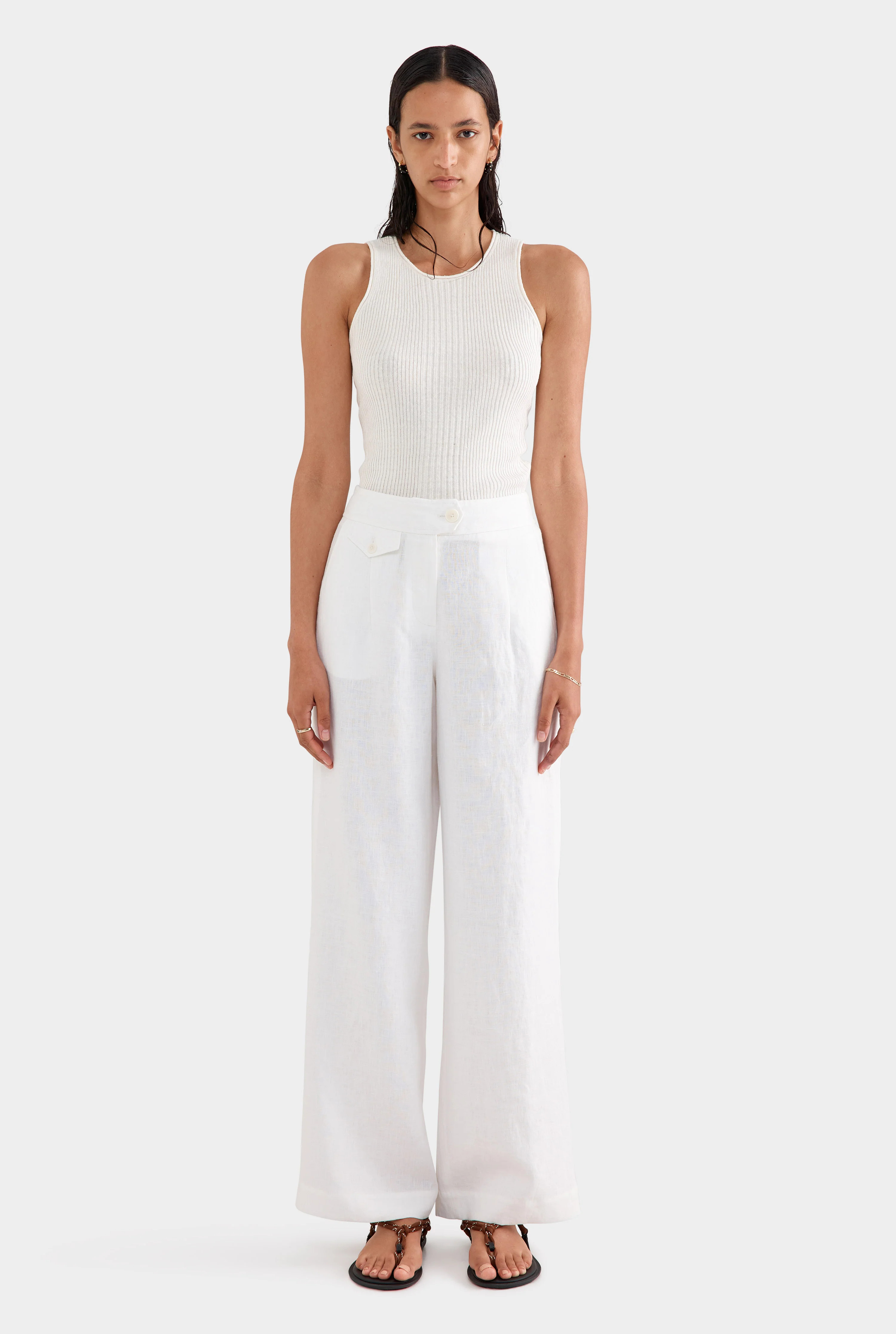 Fixed Waist Linen Trouser 2.0 | Venroy AU