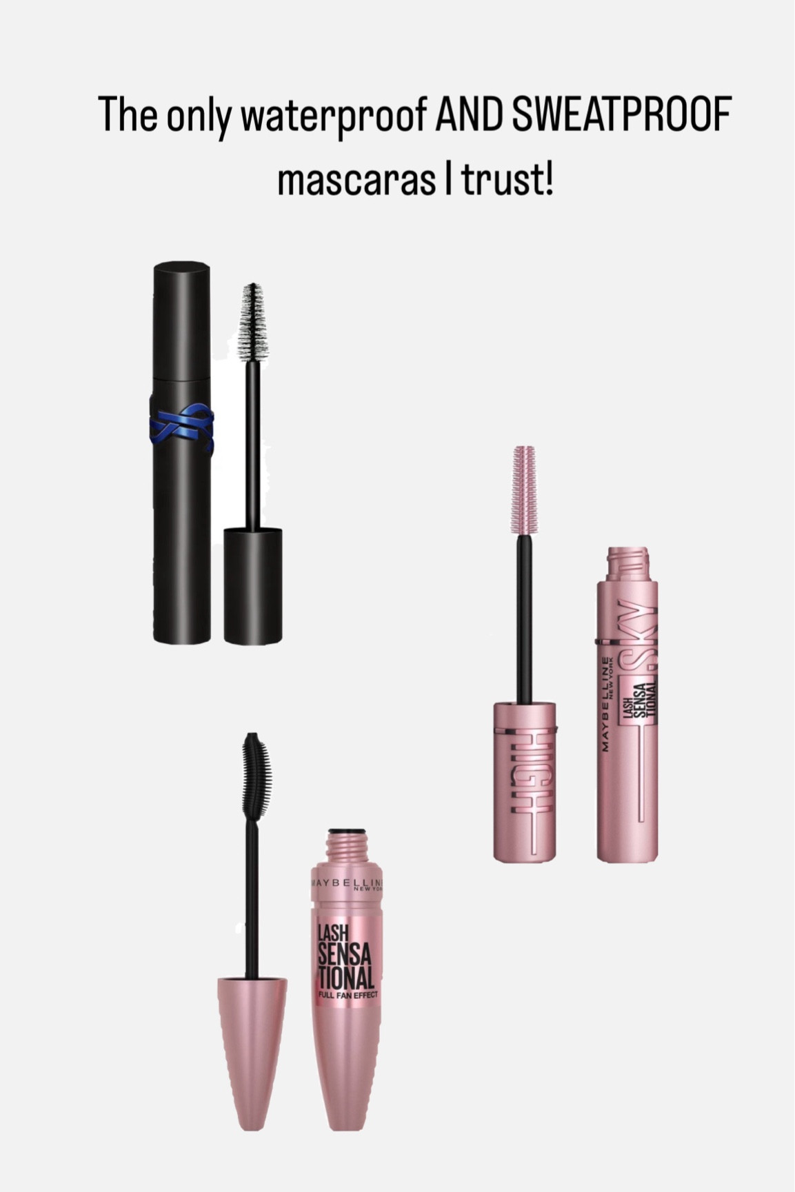 Waterproof AND sweatproof mascaras
