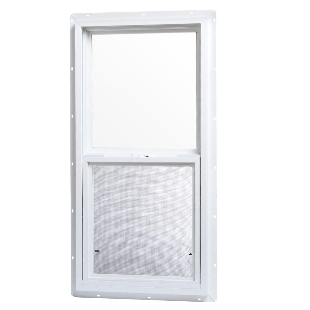 18 in. x 36 in. Single Hung Vinyl Window - White | The Home Depot