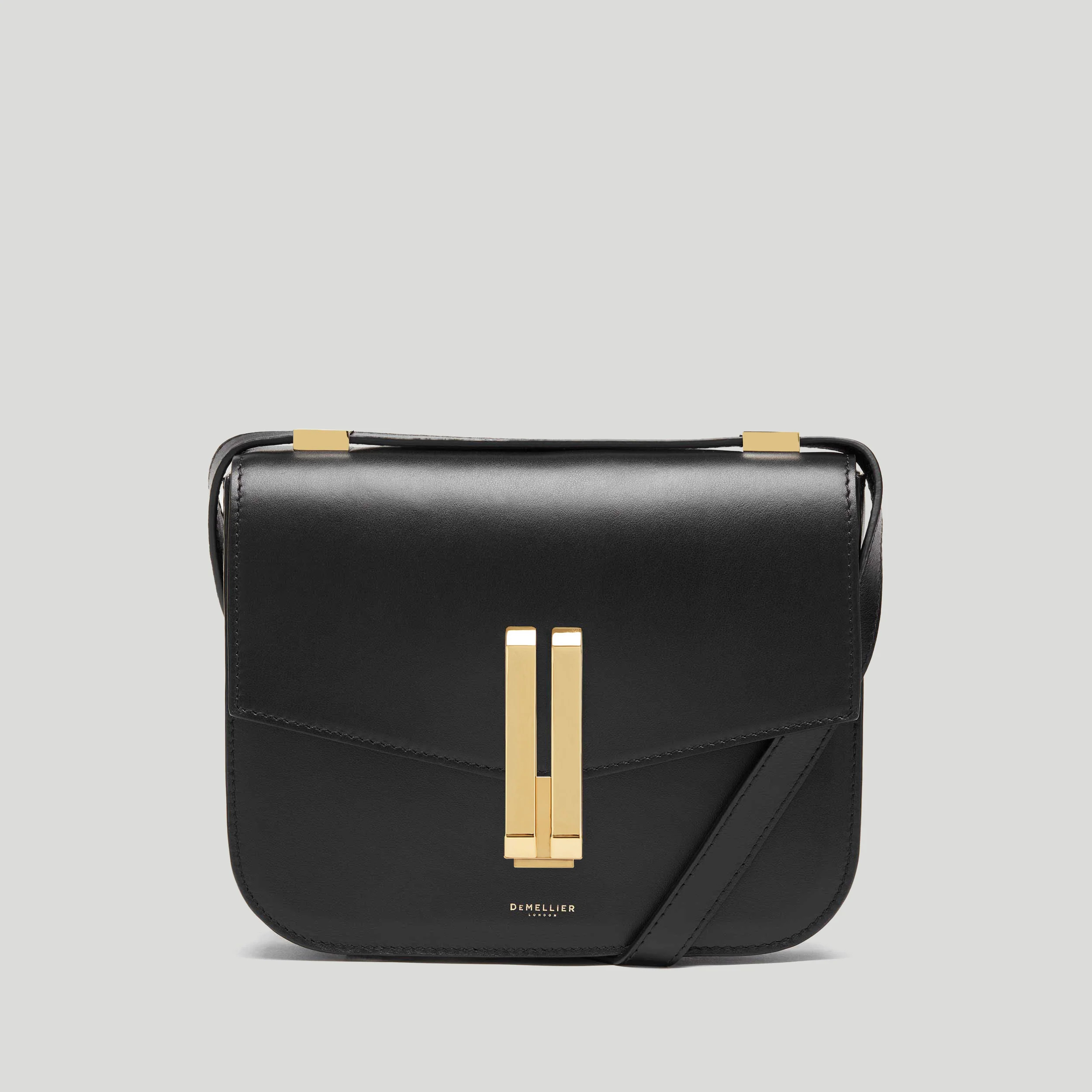 DeMellier The Vancouver in Black Smooth Leather Crossbody bag | DeMellier