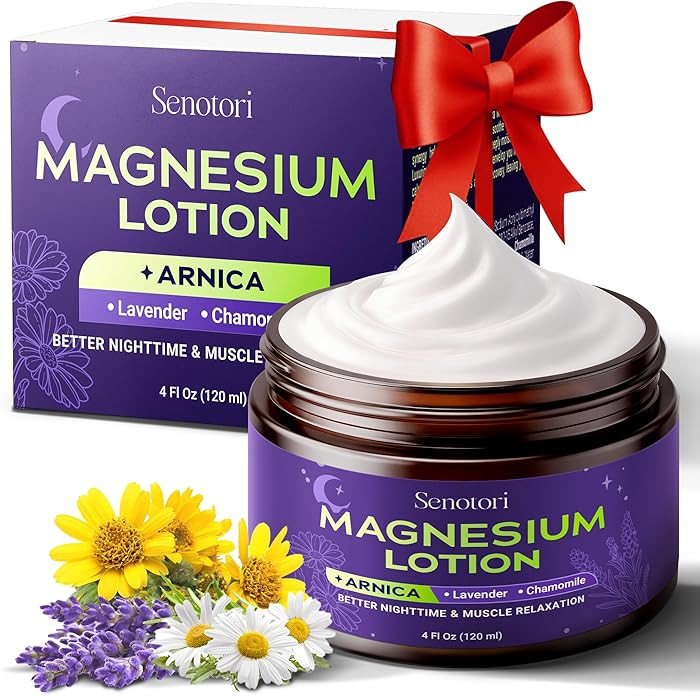 Nighttime Magnesium Lotion with Arnica & Lavender, Chamomile, Topical Magnesium Cream for Tired F... | Amazon (US)