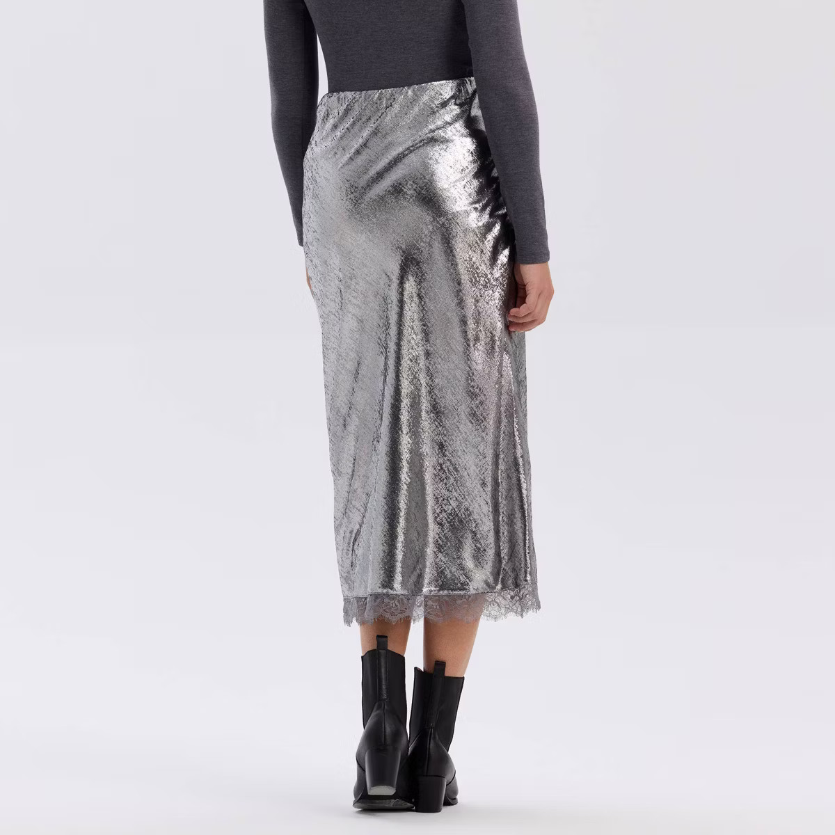 Women's Metallic Woven Midi Skirt - A New Day™ | Target