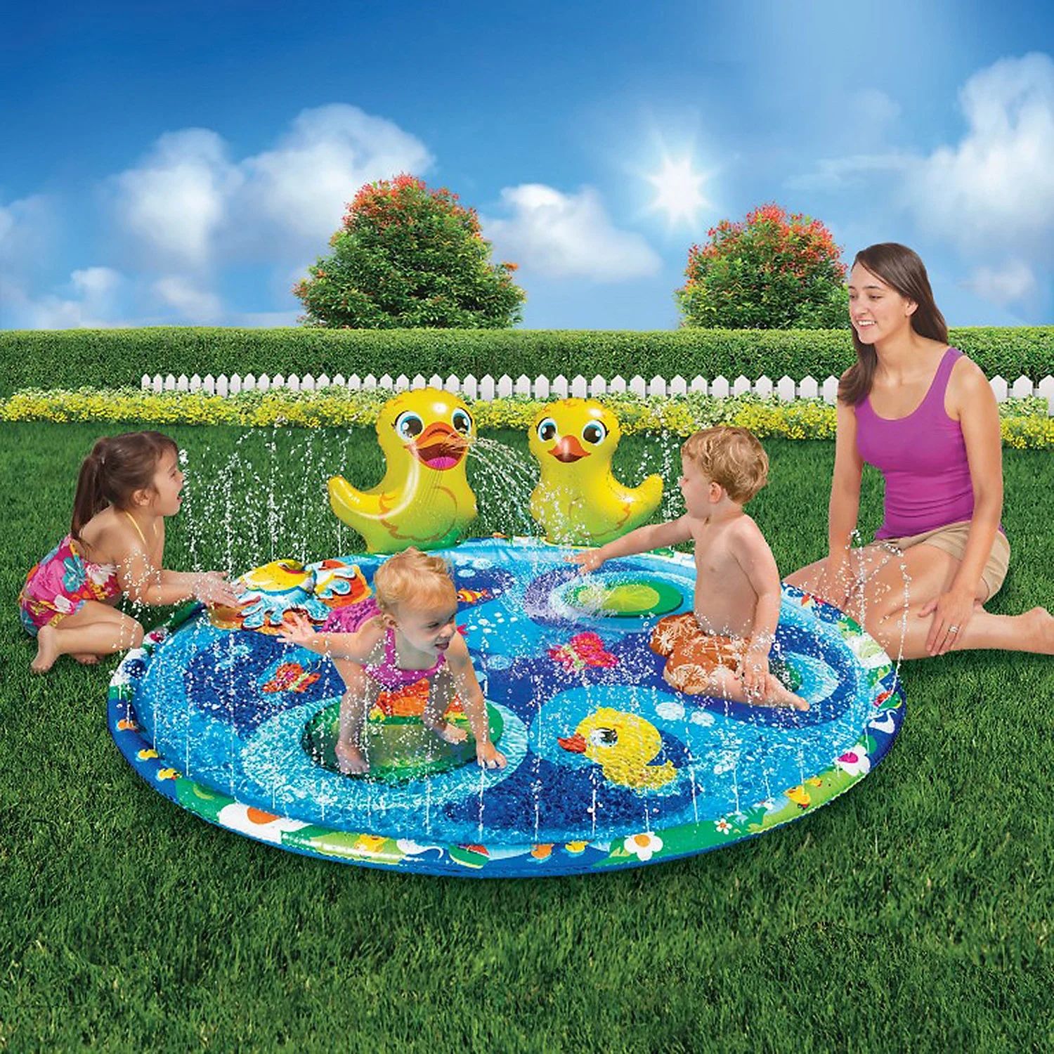 BANZAI Ducky Pond 2-in-1 Gentle Sprinkler and Splash Pad - Parent Approved - Outdoor Summer Water... | Walmart (US)