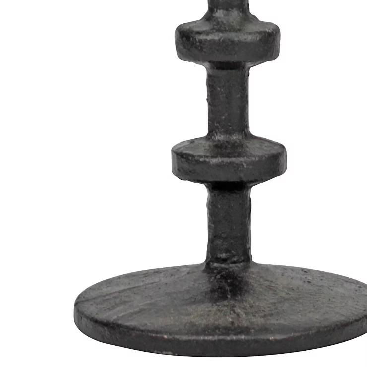 7" Candle Stick Holder Set Black - Stonebriar Collection | Target