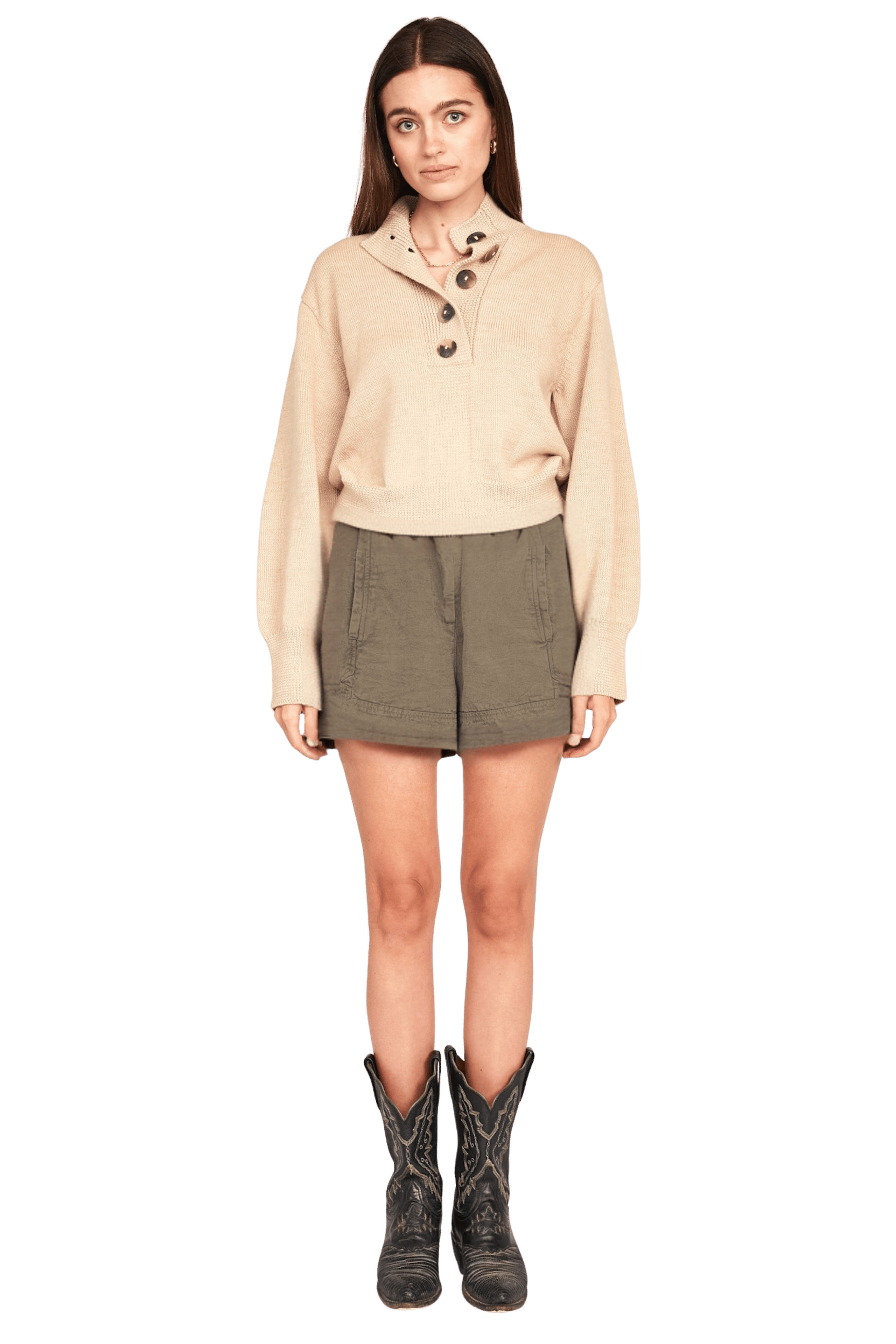 Mirth Ghent Sweater, Tan | Monkee's of Mount Pleasant
