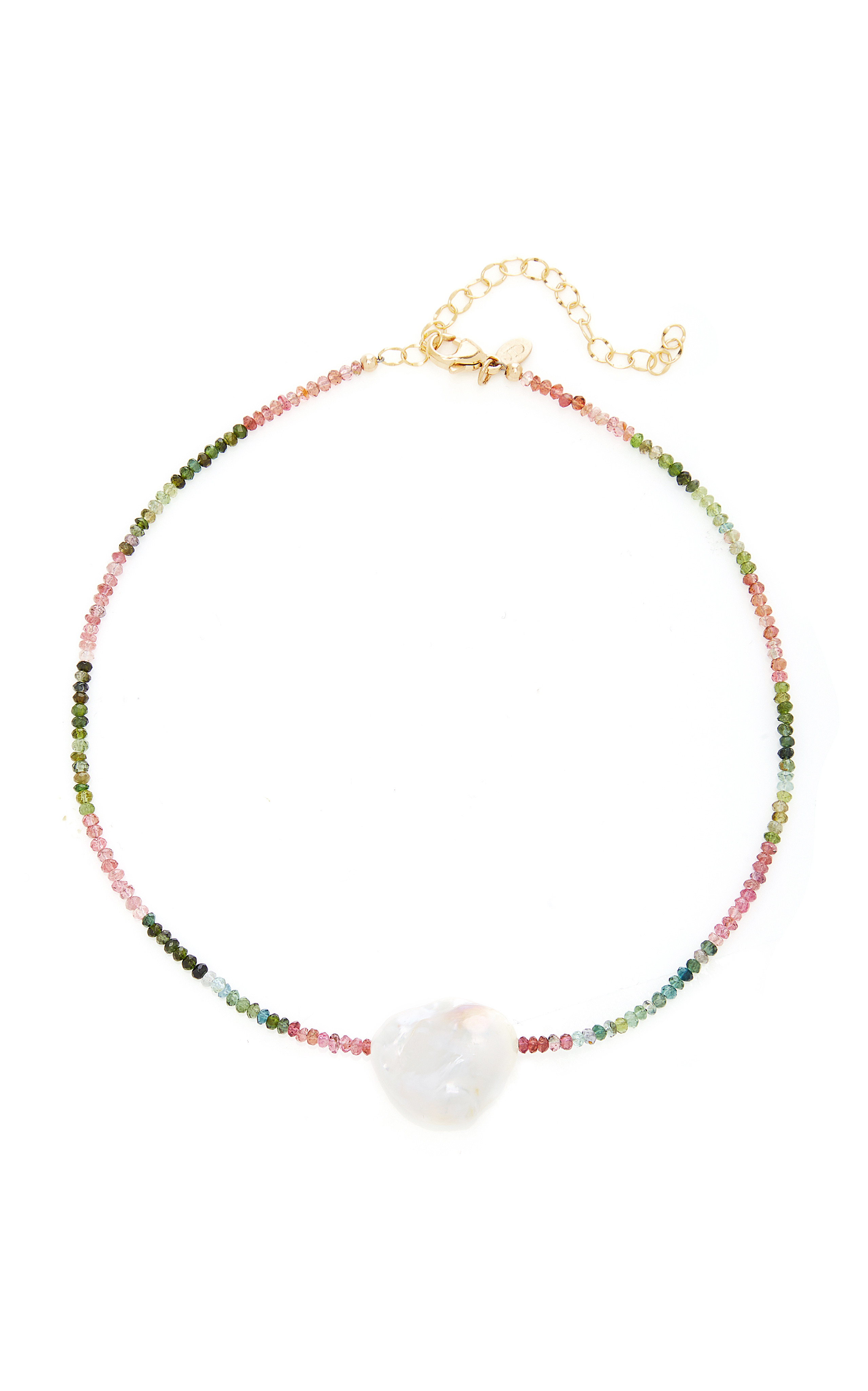 Gold-Filled, Tourmaline and Pearl Necklace | Moda Operandi (Global)
