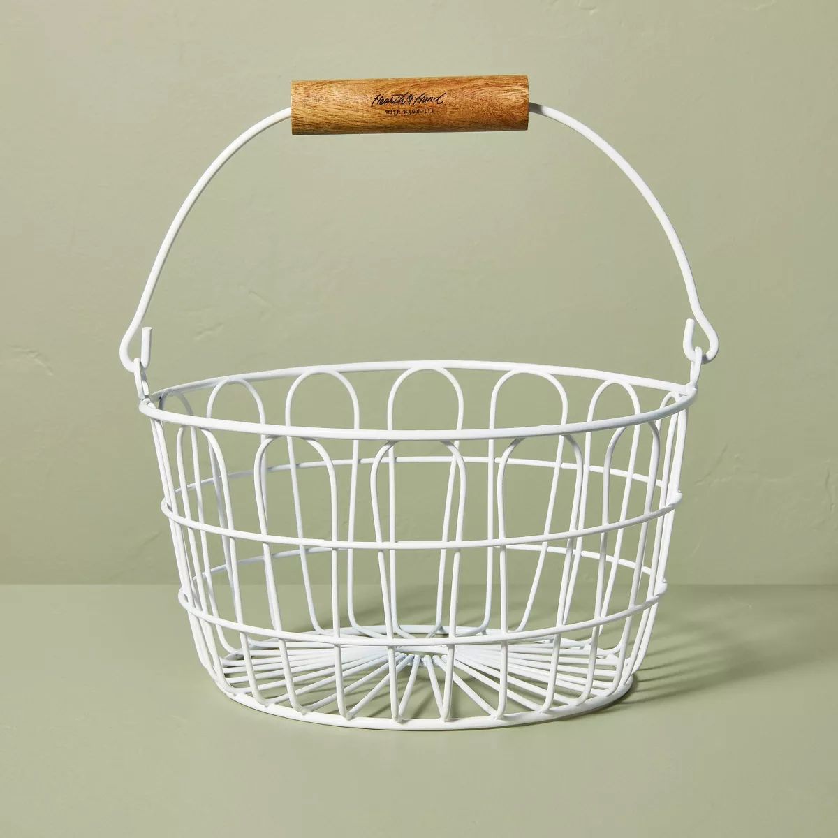 Coated-Wire Easter Basket White - Hearth & Hand™ with Magnolia | Target