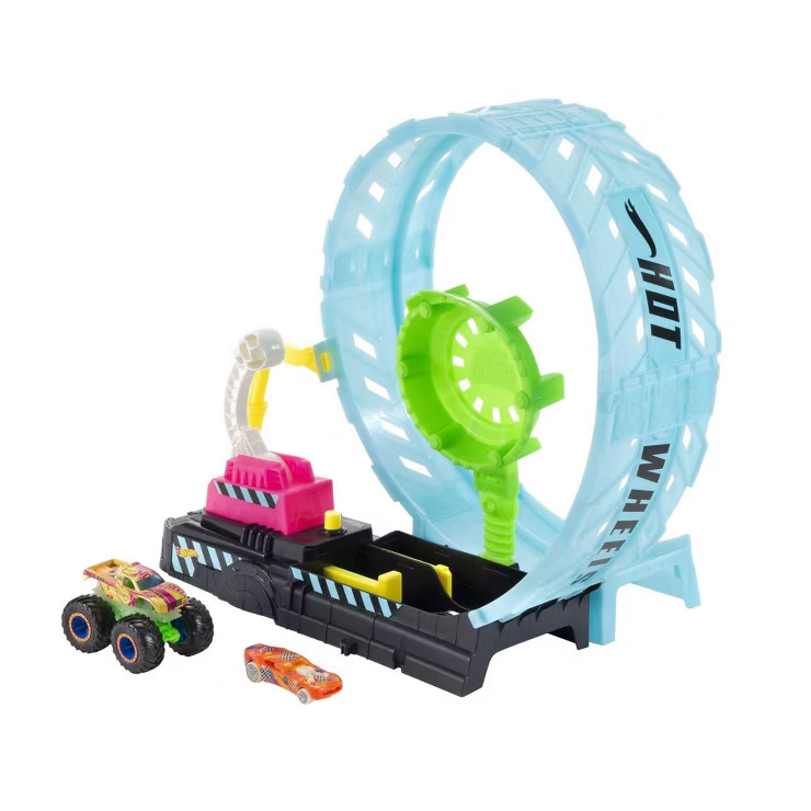 Hot Wheels Monster Trucks Glow-In-The Dark Epic Loop Challenge Playset | Target