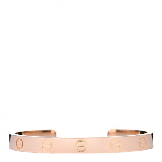 CARTIER 18K Pink Gold LOVE Cuff Bracelet 16 | FASHIONPHILE (US)