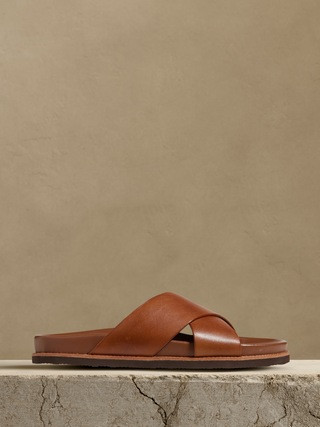 Riviera Leather Slide | Banana Republic (US)