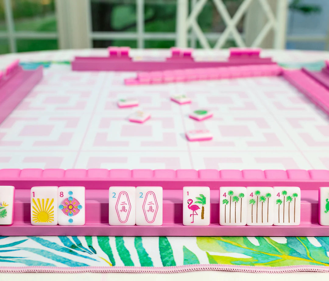 Palm Springs Mahjong Tiles PREORDER, Pink Mahjongg Tiles, Tropical Mah-jongg Tile Set, Beach Mahj... | Etsy (US)