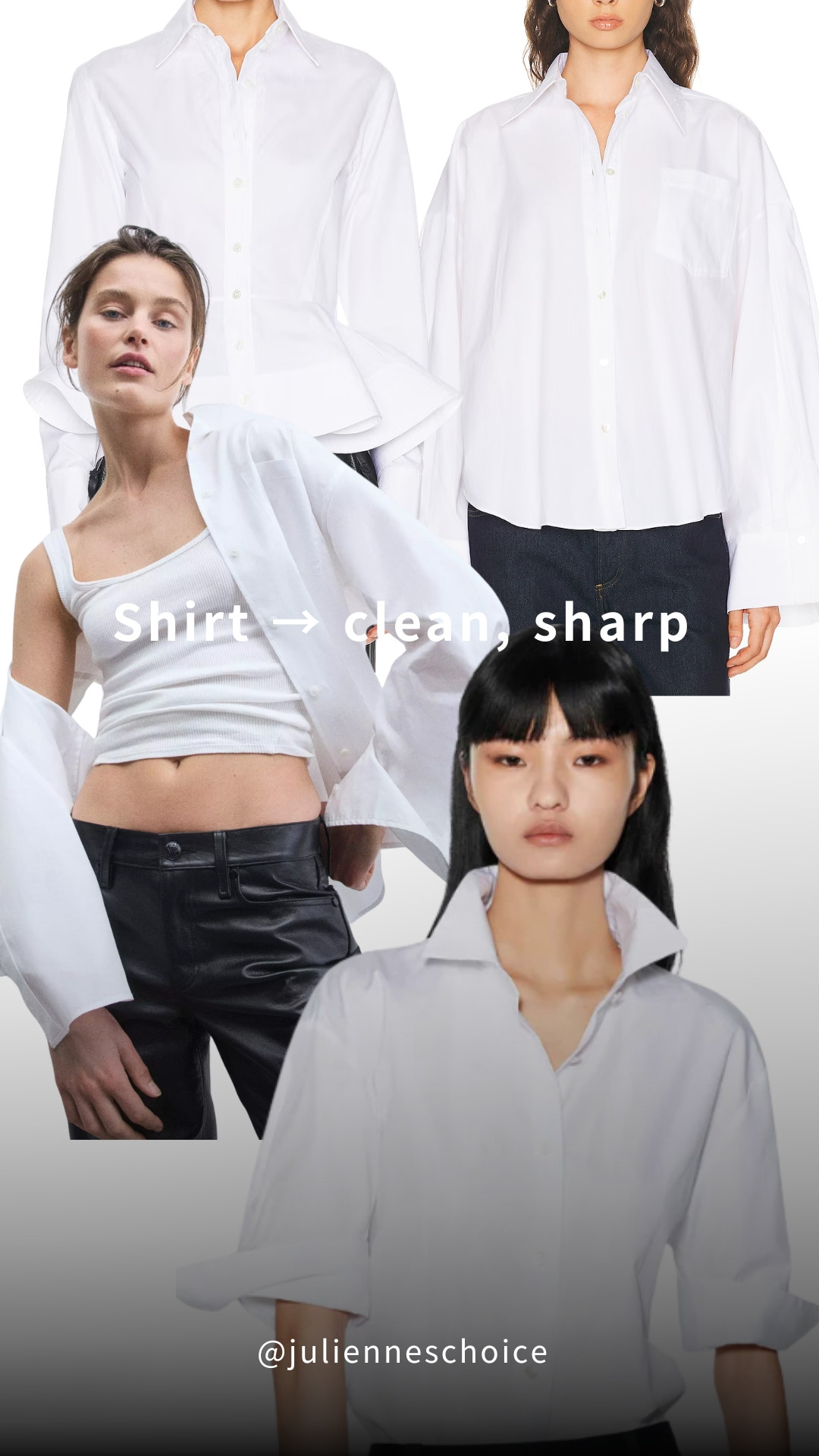Blouse → soft, romantic  
Shirt → clean, sharp  ✨julienneschoice  


#effortlessstyle #minimalstyle #frenchstyle 

 

#LTKootd #LTKSeasonal #LTKWorkwear