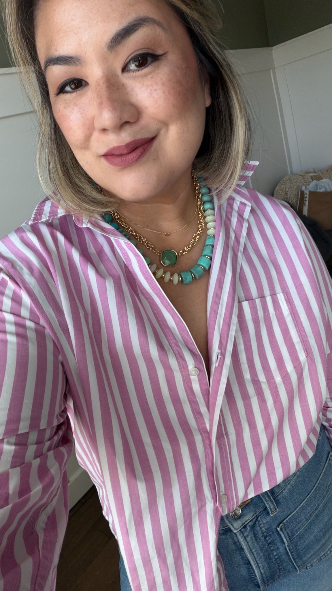 I got these fun summer pieces before I left for vacation and wanted to share since I got a question about more affordable fun pieces like this. I also got the matching bracelet.

#LTKootd #LTKMothersDay #LTKOver40