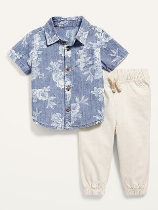 Short-Sleeve Pocket Shirt and Pants Set for Baby | Old Navy (US)