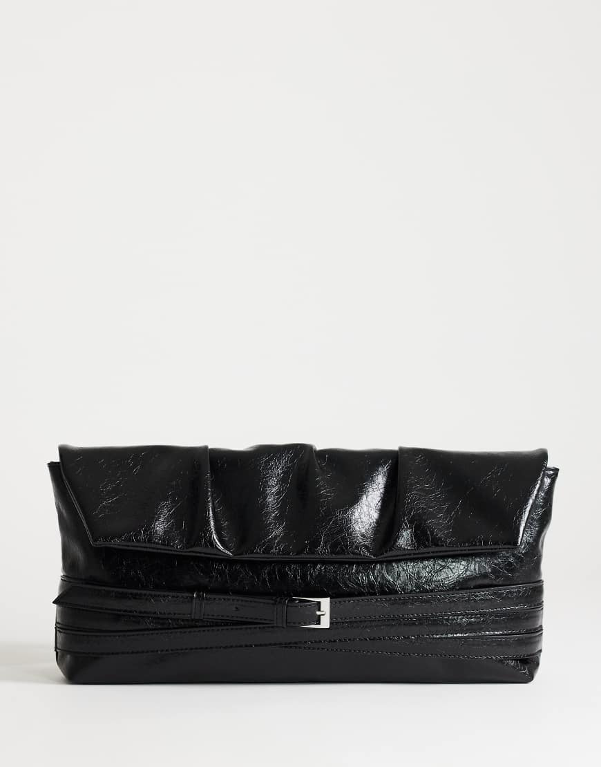 Topshop Meadow strap clutch in black | ASOS (Global)