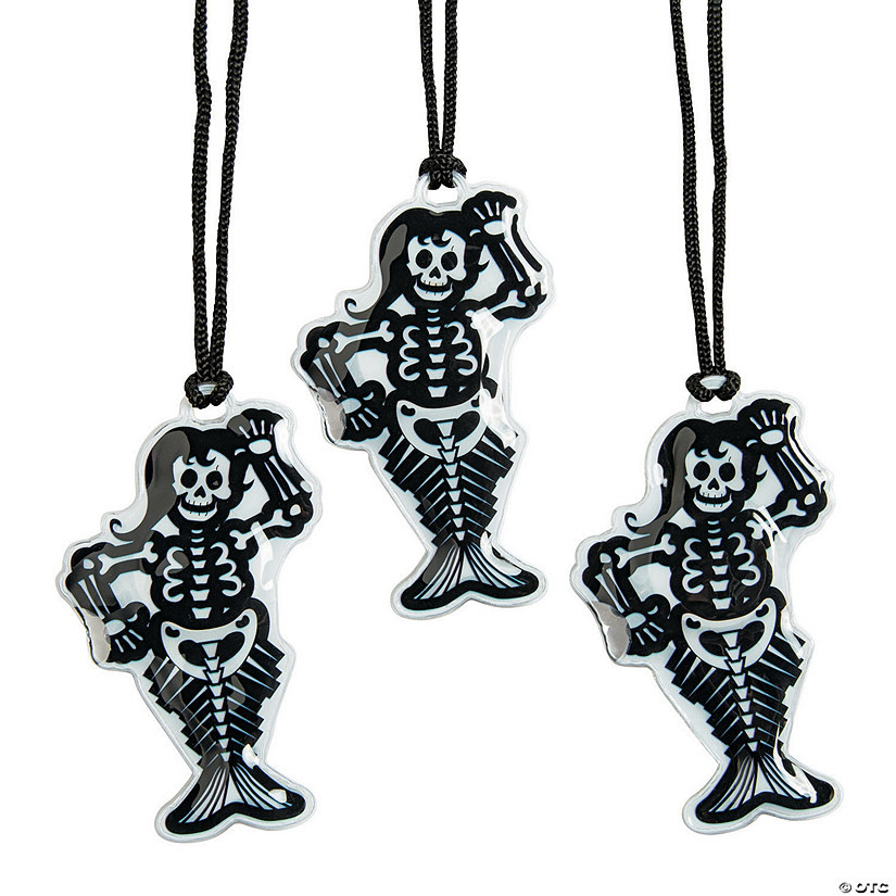 Light-Up Skeleton Mermaid Necklaces- 12 Pc. - Less Than Perfect | Oriental Trading Company