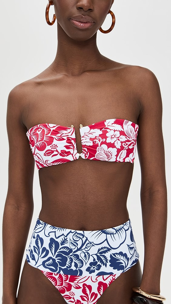 Cashew and Birds Bandeau Bikini Top | Shopbop