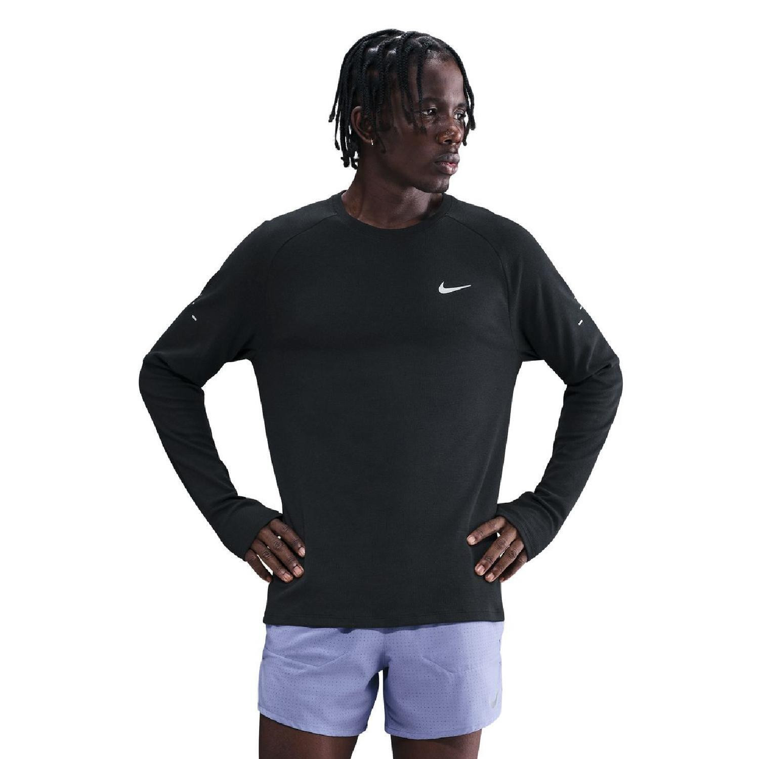 Nike Men's Stride Waffle Crew Shirt Black L | REI