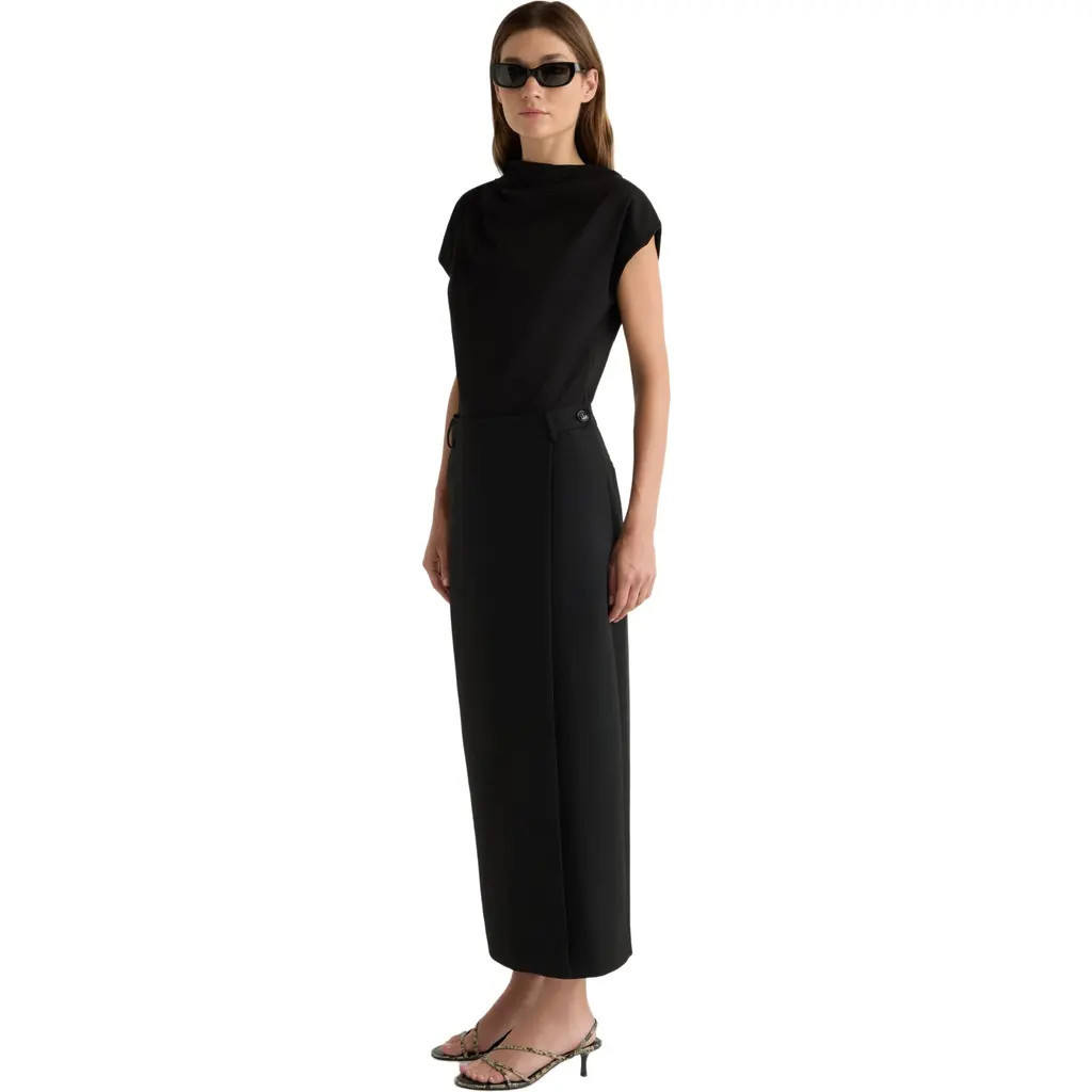 Modern Citizen Kenny Asymmetric-Neck Tee in Black at Nordstrom, Size Medium | Nordstrom