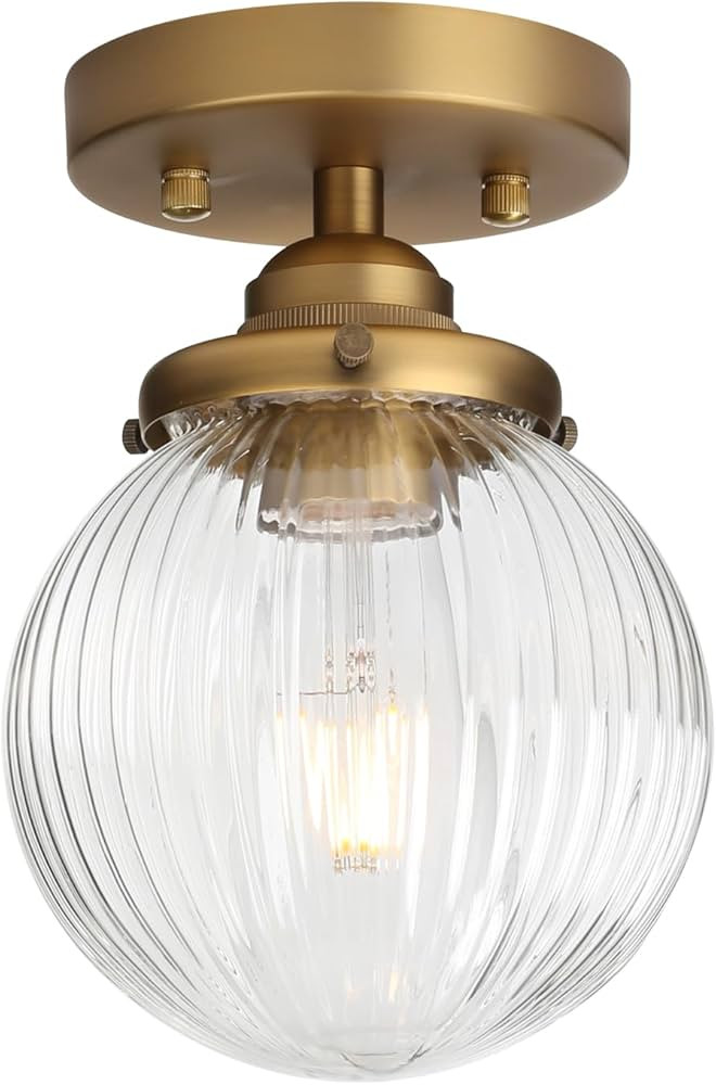 Yosoan 1-Light Indoor Flush Mount Hallway Ceiling Light, Single Modern Hardwired Vintage Industri... | Amazon (US)