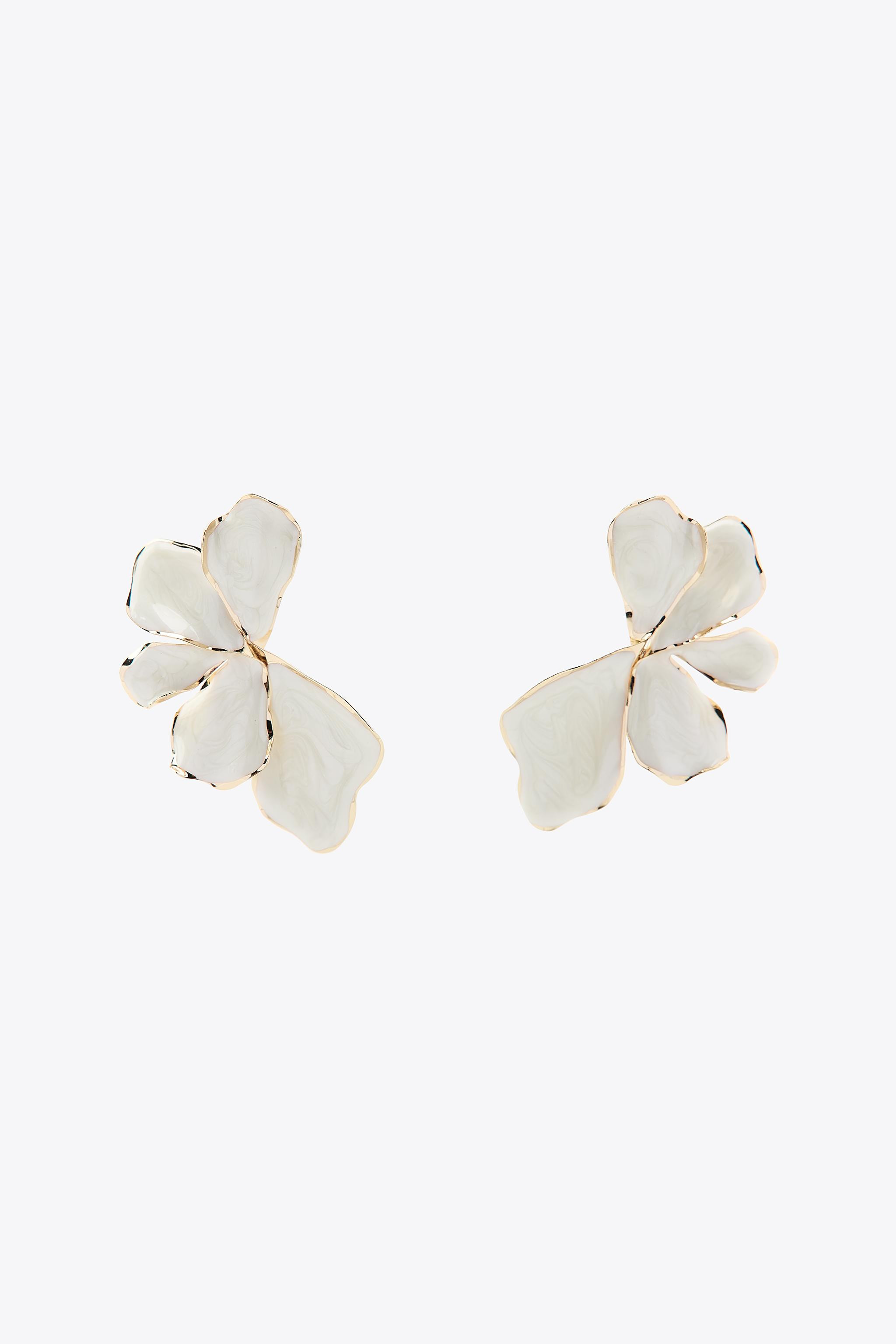 ENAMELED FAN EARRINGS | Zara US