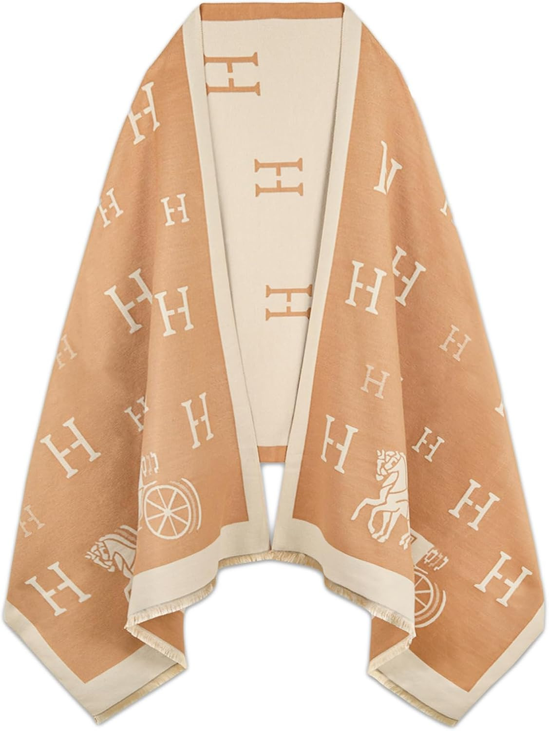 EXTREE Scarfs for Women Pashmina Silky Shawl Wrap for Evening Dressing Blanket Open Front Poncho Cape | Amazon (US)
